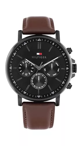 Tommy Hilfiger Uhren Tommy Hilfiger Multifunktion Analog Quarzuhr für Herren mit Edelstahl- oder Lederarmband