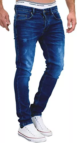 MERISH Jeans MERISH Jeans Herren Slim Fit Stretch Jeanshose Designer Hose Denim 9148-2100