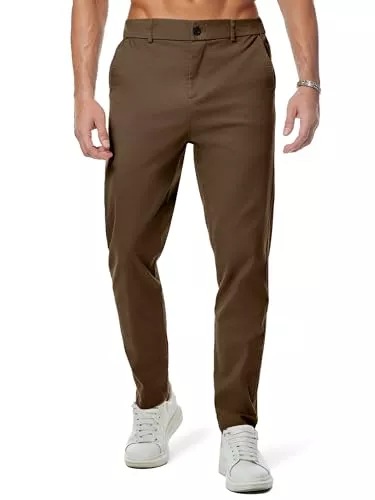 JMIERR Hosen JMIERR Baumwolle Chino Hosen Herren Stretch Cargohose Hose Männer Business Freizeit Hosen Elastische Taille mit Taschen