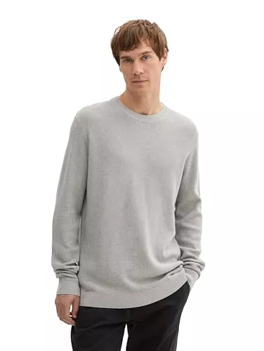 TOM TAILOR Pullover & Strickmode TOM TAILOR Herren Basic Strickpullover aus Baumwolle