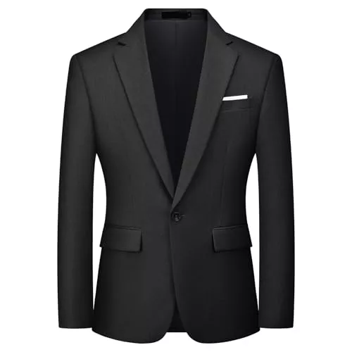 Autsel Blazer Autsel Sakko Herren Slim Fit Sportlich Herren Anzugjacke Business Blazer für Hochzeit Freizeit EIN Knopf