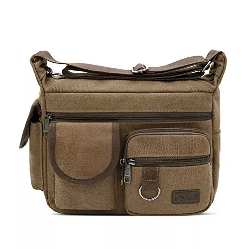 FANDARE Taschen & Rucksäcke FANDARE Umhängetasche Schultertasche 7.9 inch iPad Tasche Unisex Vintage Canvas Messenger Tasche für Damen/Herren