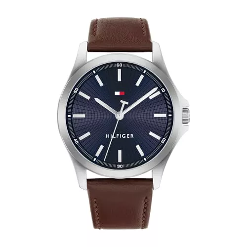 Tommy Hilfiger Uhren Tommy Hilfiger Uhr mit DREI-Zeiger-Quarzwerk für Herren mit Edelstahl- oder Lederarmband