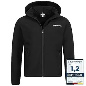 Kirkjubøur Jacken Kirkjubøur® Herren SOFTSHELLjacke 10.000 mm Wassersäule mit Kapuze und Fleecefutter, atmungsaktiv und wasserabweisend