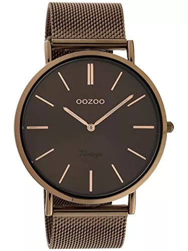 Oozoo Uhren Oozoo Vintage Armbanduhr mit Edelstahl Metallband