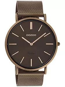 Oozoo Uhren Oozoo Vintage Armbanduhr mit Edelstahl Metallband