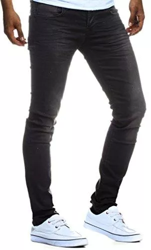 LEIF NELSON Jeans Leif Nelson Herren Jeans Hose Slim Fit Denim Blaue graue Lange Jeanshose für Männer Coole Jungen weiße Stretch Freizeithose Schwarze Cargo Chino Sommer Winter Basic LN301SC
