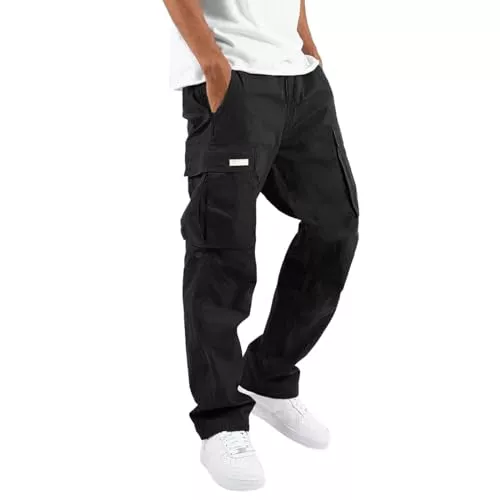 Generisch Hosen Cargohose Herren Lang - Cargo Hosen Herren Trekkinghose Baggy Hose Outdoorhose Wanderhose Stretch Bequem Herrenhosen Jogginghose Lässig Atmungsaktiv Langlebig Elastisch Basic