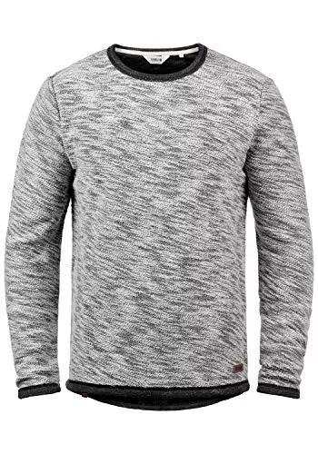 !Solid Pullover & Strickmode !Solid SDFlocks Herren Sweater Pullover Flocksweat Pulli mit Rundhals-Ausschnitt 100% Baumwolle Regular fit