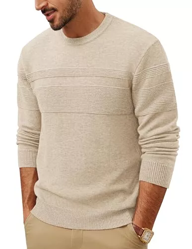 PJ PAUL JONES Pullover & Strickmode PJ PAUL JONES Pullover Herren mit Rundhals Feinstrick Strickpullover Winterpullover Einfarbig