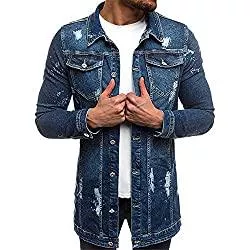 Youthny Jacken Youthny Herren Jeansjacke Jacke Hoodie Strickjacke Kapuzenpullover Vintage Jeans Jacke