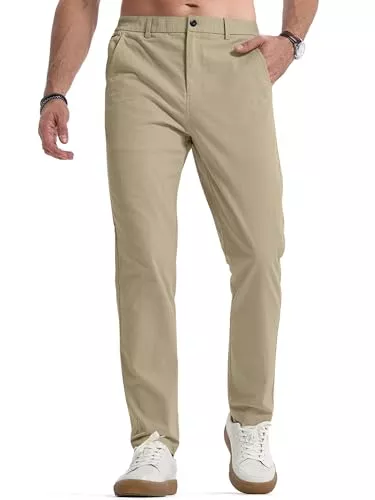 Elegancity Hosen Elegancity Herren Chinohose Stretch Freizeithose Regular Fit Stoffhose Anzughose Einfarbig 60% Baumwolle Passform Mit Bundgummi S-3XL
