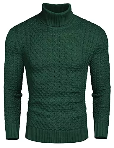 COOFANDY Pullover & Strickmode COOFANDY Rollkragenpullover Herren Pullover Rollkragen Strickpullover Longsleeve Rolli Winterpullover Männer Pullover Turtleneck