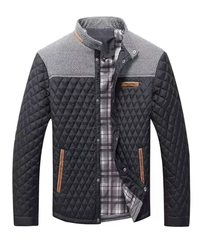 Zaitun Jacken Zaitun Herren Diamond Gesteppte Pufferdaune Jacke Leichte Warm Windbreaker Lässige Bomberjacken