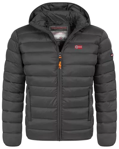 Geographical Norway Jacken Geographical Norway Herren Herbst Winter Jacke warm gefüttert Steppjacke Outdoor Leicht Kapuzenjacke Winterjacke