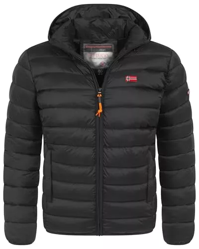 Geographical Norway Jacken Geographical Norway Herren Herbst Winter Jacke warm gefüttert Steppjacke Outdoor Leicht Kapuzenjacke Winterjacke