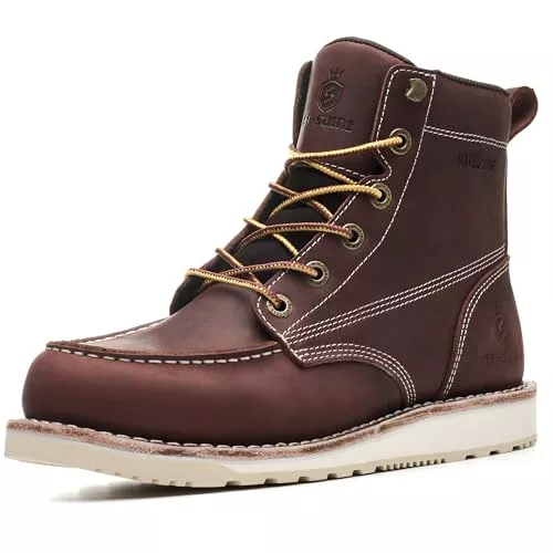 SL-Saint Stiefel SL-Saint Handgefertigte Wasserdichte Weiche Moc Toe Stiefel Klassische Echtlederstiefel Knöchel