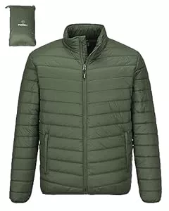 Outdoor Ventures Jacken Outdoor Ventures Herren Steppjacke Packbare Leichte Warme Übergangsjacke Herren Wasserfeste Pufferjacke mit 3 Taschen für Outdoor Casual Wandern