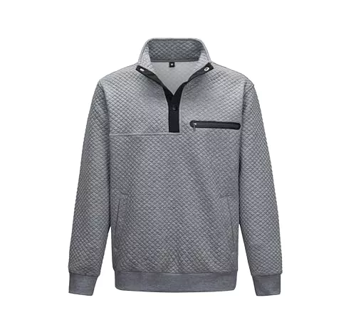 LBL Leading the Better Life Pullover & Strickmode LBL Herren Pullover Langarm Elegant Sweatshirt Herren Karierter Jacquard Pullover mit Taschen