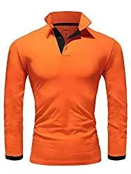 Amaci&amp;Sons Poloshirts Amaci&amp;Sons Herren Poloshirt Basic Kontrast Langarm Polohemd Shirt