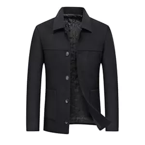 YOUTHUP Mäntel YOUTHUP Mantel Herren Wolle Kurzmantel Regular Fit Winter Wollmantel Kurz Herrenmantel für Business Freizeit