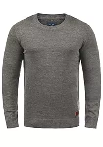 b BLEND Pullover & Strickmode Blend BHLars Herren Strickpullover Feinstrick Pullover mit Rundhals-Ausschnitt Baumwollmischung Regular fit