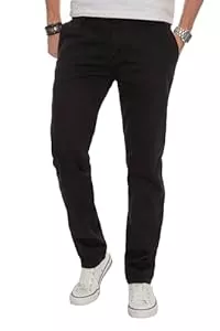 ALESSANDRO SALVARINI Hosen ALESSANDRO SALVARINI Herren Designer Chino Stoff Hose Chinohose Regular Fit AS016