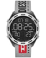 Diesel Uhren Diesel Herren Crusher Digital, 46 mm Gehäusegröße, Nylonuhr