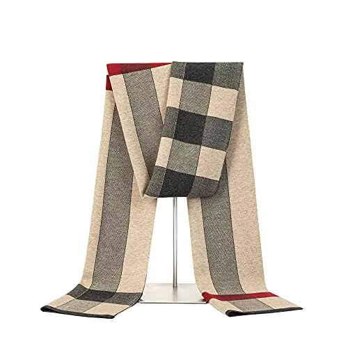 Lallier Schals & Tücher Lallier Herren Schal aus Merinowolle, lange Winterkrawatte mit Geschenkbox