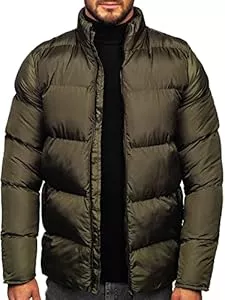 BOLF Jacken BOLF Herren Winterjacke Puffer Wintermantel Daunenjacken Steppjacke Kapuze Winter Übergangsjacke Gefüttert Wärm Reißverschluss Outdoor Casual Style [4D4]