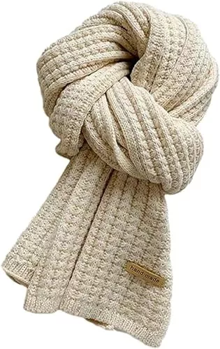 EHOTER Schals & Tücher EHOTER Strickschal Warm Langschal Gestrickt Winterschal Einfarbig Mode Groß Verdickt Wollschal Vintage Unisex Schals Deckenschal Halstuch für Damen Mädchen Herren Junge Geschenk