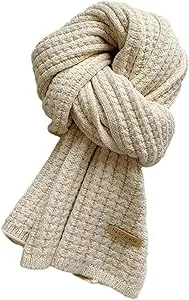 EHOTER Schals & Tücher EHOTER Strickschal Warm Langschal Gestrickt Winterschal Einfarbig Mode Groß Verdickt Wollschal Vintage Unisex Schals Deckenschal Halstuch für Damen Mädchen Herren Junge Geschenk