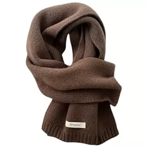 Generisch Schals & Tücher Generisch Winterschal Wollschal Weiche Warm Strickschal - 100% Wolle - Herbst Winter Einfarbig Gestrickter Schal Vielseitiger Kaschmir-Halsschal für Damen Herren, 160 x 20 cm