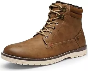 VOSTEY Stiefel VOSTEY Herren WinterSchuhe Baumwolle Chukka Stiefel Motorrad Casual Schnürstiefel Wandern