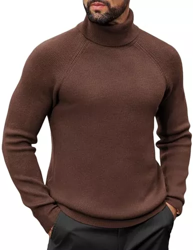 COOFANDY Pullover & Strickmode COOFANDY Rollkragenpullover Herren Strickpullover Rollkragen Pullover Slim Fit Turtleneck Sweater Warm Winterpullover Männer Pulli