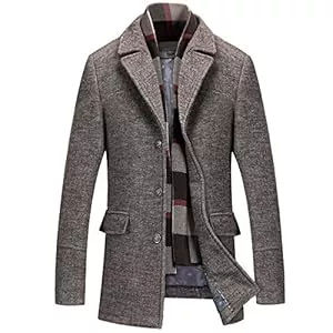 Mirecoo Mäntel Mirecoo Herren warm Wollmantel Kurzmantel Winter Jacke Business