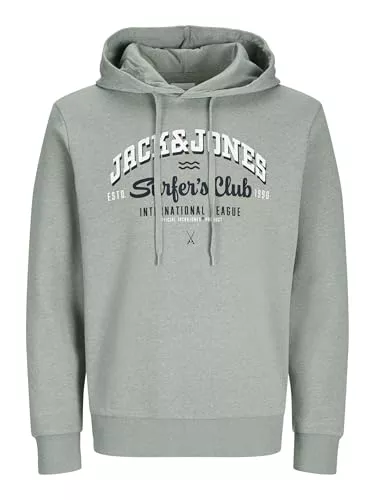 JACK & JONES Kapuzenpullover Jack & Jones Male Kapuzenpullover Plus Size Logo Kapuzenpullover