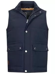 Indicode Westen Indicode Herren INBellmil gefütterte Steppweste mit Reißverschluss und Stehkragen | Markenweste für Männer