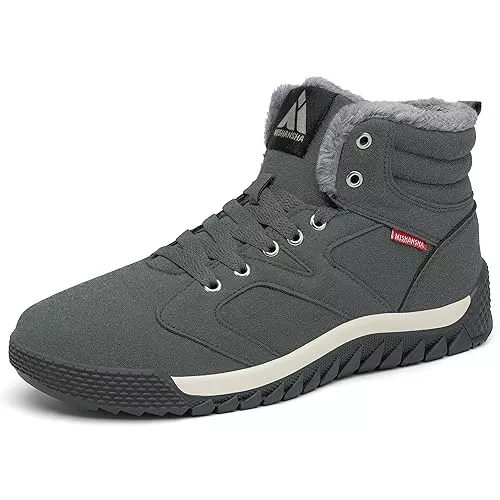 Mishansha Stiefel Mishansha Herren Winterschuhe Warm Gefüttert Schneestiefel Winter Outdoor Boots Winterstiefel, Gr 38-48 EU
