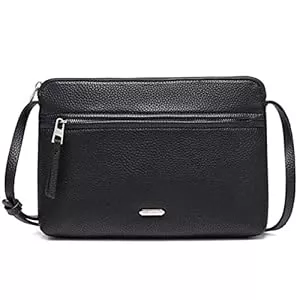 David Jones Taschen & Rucksäcke David Jones - Damen Umhängetasche - Kleine Flache Handtasche PU Leder - Tasche Klassiche Elegante Beuteltasche Reise Shopping Handytasche Arbeit Clutch Party