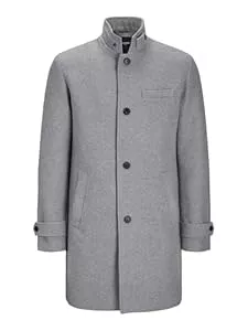 JACK & JONES Mäntel JACK & JONES JJEMELTON WOOL BLEND COAT SN Männer Wintermantel schwarz Basics, Streetwear
