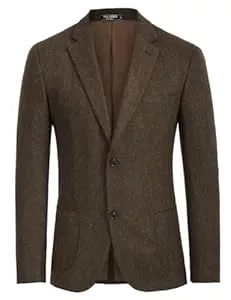 PJ PAUL JONES Blazer PJ PAUL JONES Herren-Blazer mit Fischgrätenmuster, Wollmischung, Revers, zwei Knöpfe, Anzugjacken