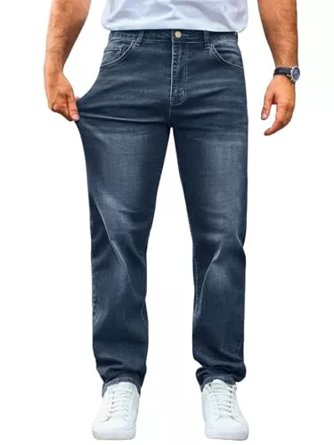Runcati Jeans Runcati Jeans Herren Regular Fit Jeanshose Freizeit Stretch Denim Hosen Männer Lässig Basic Hose