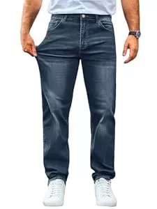 Runcati Jeans Runcati Jeans Herren Regular Fit Jeanshose Freizeit Stretch Denim Hosen Männer Lässig Basic Hose