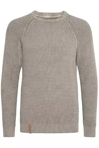 Indicode Pullover & Strickmode Indicode IDRockford Herren Pullover Strickpullover Grobstrick Pullover mit Rundhals-Ausschnitt Rippbündchen 100% Baumwolle Regular fit