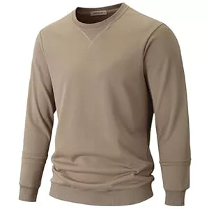 VEIISAR Pullover & Strickmode VEIISAR Herren Sweatshirt mit Rundhalsausschnitt Männer Basic Pullover Langarmshirts Freizeit Sport Shirt