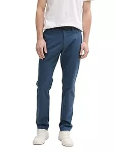 TOM TAILOR Jeans Tom Tailor Herren Slim Fit Chino Hose aus Stretch Piqué mit Gürtel