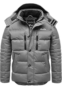 Amaci&Sons Jacken Amaci&Sons Herren Gefütterte Winter Jacke für Männer mit Kapuze 9138