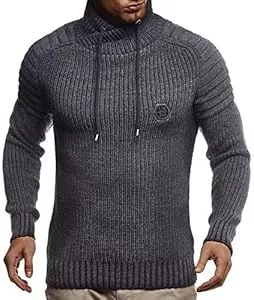 Leif Nelson Pullover & Strickmode Leif Nelson Herren Strickpullover mit Schalkragen/Hochwertiger Winterpullover im Regular Fit Schnitt, ideal für Casual und Business-Looks, in vielfältigen Größen und Farben verfügbar