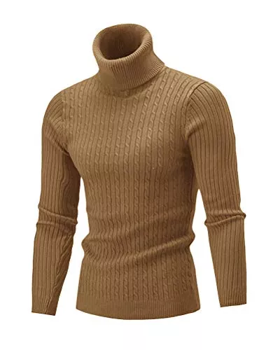 Minetom Pullover & Strickmode Minetom Rollkragenpullover Herren Rollkragen Pullover Langarmshirt Feinstrick Sweater Rollkragen Freizeit Slim Fit Basic Männer Pullover Turtleneck Sweater